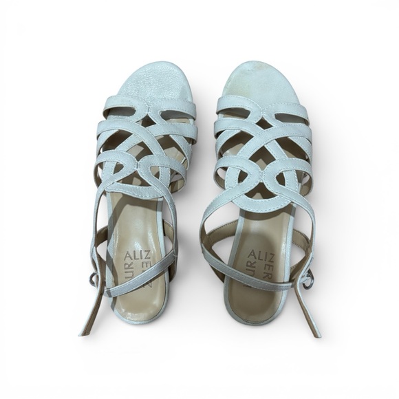 Stuart Weitzman Shoes - Stuart Weitzman Light Blue Strappy Flats